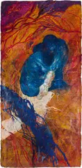 Anton Christian, Ich habe zwei Fragen: was ich dir sein and nicht sein darf?, 1991, mixed media on paper; framed