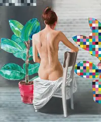Martin Praska, CO2, 2019, oil, acrylic on canvas; framed