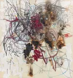Otto Zitko, Untitled, 1989, mixed media on paper on wood; framed