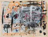 Untitled by Hans Staudacher, 1959, mixed media on paper; framed, sold Dec 2020