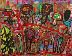 Peter Pongratz, Soline, 2000, acrylic on paper mounted on linen; unframed