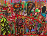 Peter Pongratz, Soline, 2000, acrylic on paper mounted on linen; unframed