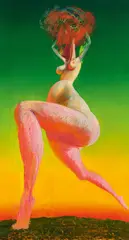 Rudolf Hausner, Untitled, 1978, oil on plate; framed in the original frame