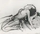 Untitled (from the cycle "Frauensprache") by Arnulf Rainer, 1977, photograph, over-painted; framed, sold Dec 2020