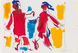 Otto Muehl, Untitled, 1985, mixed media on paper; framed