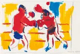 Otto Muehl, Untitled, 1985, mixed media on paper; framed