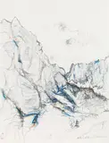 Wilder Kaiser by Hans Staudacher, 1976, mixed media on paper; framed, sold Dec 2020