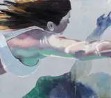 Bianca Regl, Swimmer, 2005, oil on canvas; unframed