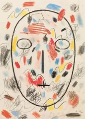 Reimo Wukounig, My nervous mother, 1986, pastel on paper; framed