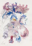 Alfred Hrdlicka, Untitled, 2005, mixed media on paper; framed