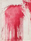 Hermann Nitsch, Bulk picture, 1986, dispersion on Jute; unframed