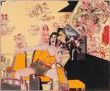 Peter Sengl, Ich kann mich nicht erinnern, denn ich will mich nicht erinn., 1985, oil on canvas; framed