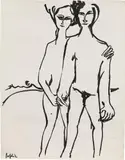 Lotte Profohs, Untitled, India ink on paper; unframed