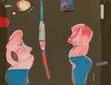 Rudi Holdhaus, Untitled, oil on hardboard; framed