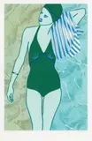 Kiki Kogelnik, Bathing in green, 1978, serigraph; framed