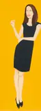 Alex Katz, Black Dress - Christy (Turlington), 2015, silkscreen; framed