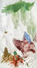 Max Weiler, Der Regen ist grün, 1982, egg tempera on canvas