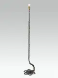 Franz West, Private lamp II, 1989, iron chain, welded and lacquered, electronic wire