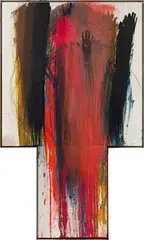 Arnulf Rainer, Cross, 1987-88, oil on photography on wood; framed