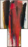 Arnulf Rainer, Cross, 1987-88, oil on photography on wood; framed