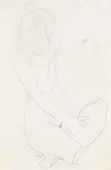Egon Schiele, Female nude, 1912, pencil on paper