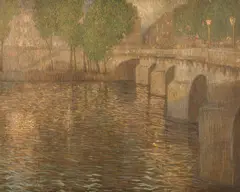 Rudolf Quittner, Pont Neuf, Seine, oil on canvas