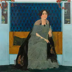 Leopold Blauensteiner, Portrait of Mrs. F. B., 1908, oil on canvas