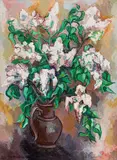 Maximilian Florian, White lilac, 1949, oil on canvas