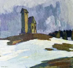 Hans Josef Weber Tyrol, The small church on the Vigiljoch, c. 1910-12, oil on canvas