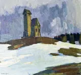 Hans Josef Weber Tyrol, The small church on the Vigiljoch, c. 1910-12, oil on canvas