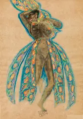 Erwin Dom Osen, Dancer, watercolour on paper