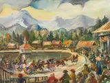 Oskar Laske, Trotting track