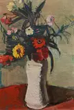 Georges Kars, Flowers in a white vase
