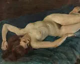 Lying nude by Erich Miller-Hauenfels, oil on canvas, offered Jun 2020