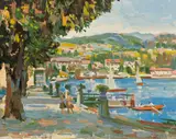 Wilhelm Kaufmann, Wörthersee, oil on hardboard