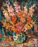 Wilhelm Kaufmann, Floral still life, oil on canvas