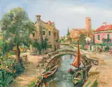 Wilhelm Kaufmann, Torcello near Venice, c. 1960, oil on canvas