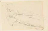 Joseph Floch, Resting girl (Doris Pollak), c. 1935, pencil on paper
