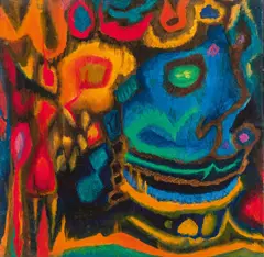 Greta Freist, Sur la Mer, 1963, oil on canvas