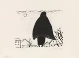Werner Berg, Dörflerin, 1951, woodcut on paper; unframed