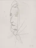 Werner Berg, Ogris' mother, c. 1963, pencil on sturdy paper