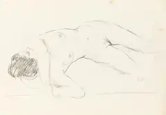Hans Bohler, Lying female, c. 1910/11, pencil on paper