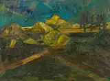 Viktor Lederer, Landscape, 1963, oil on canvas
