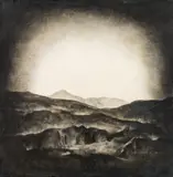 Ernst Nepo, Monte Pasubio, 1936, charcoal on paper on canvas