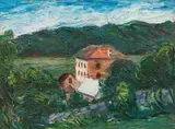 Herbert Boeckl, Red roof (almshouse near Maria Saal), c. 1927, oil on canvas