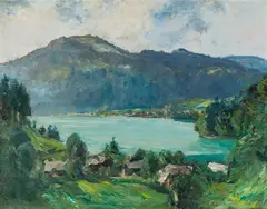 Oskar Stössel, St. Gilgen at Lake Wolfgang, 1926, oil on canvas