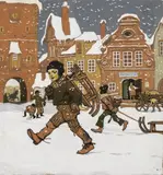 Franz Wacik, 16 illustrations of Andersen's fairytales from Gerlach’s Jugendbücherei, 1918, gouache, coloured pencil on paper, partly heightened with white, 10 framed, 6 unframed