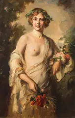 Mozart Rottmann, Flora, oil on canvas
