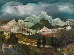Carel Pal Molnar, Road to Badacsony (Balaton), oil on canvas