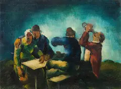 Francis de Erdely, Merry company, 1927, oil on canvas